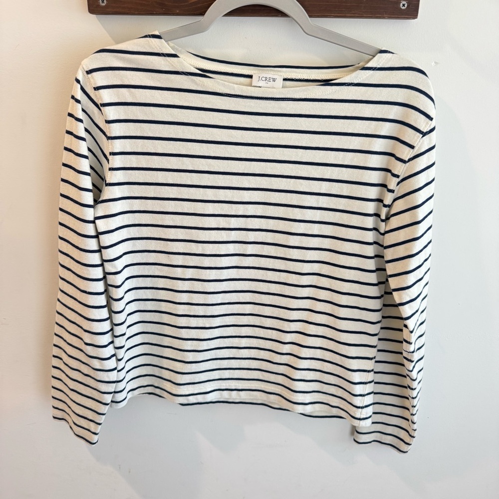 J Crew Classic Breton Stripe‎ Shirt XXS